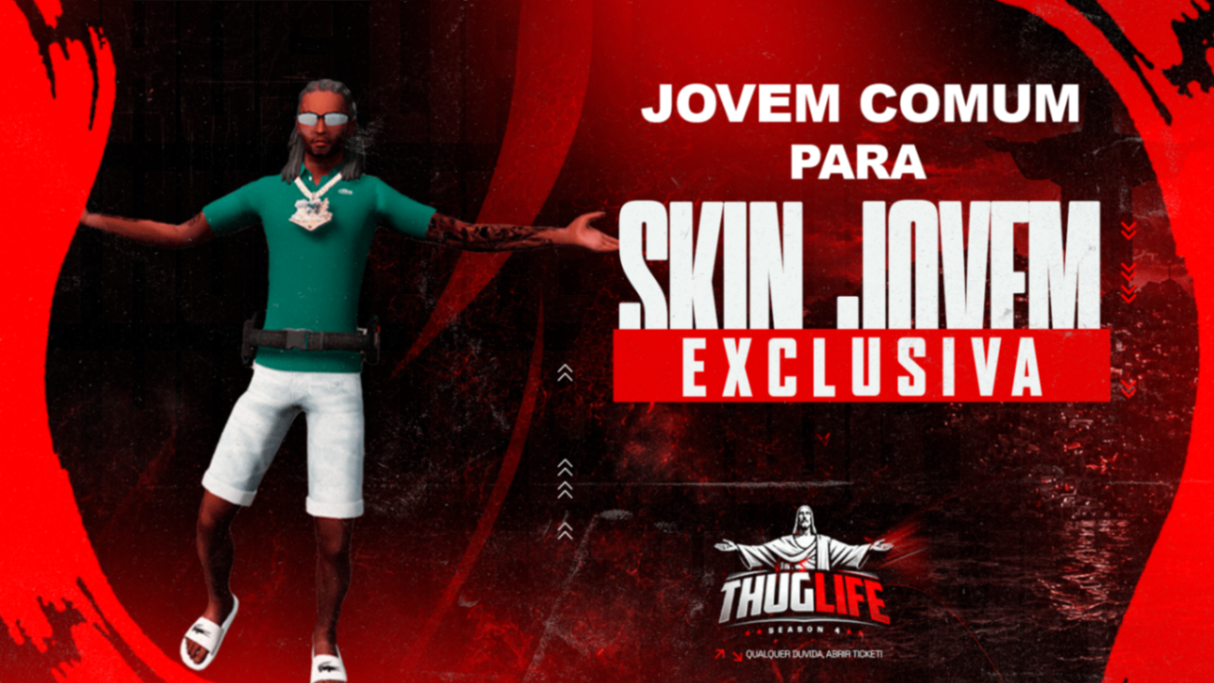 SKIN JOVEM COMUM UPGRADE PARA O EXCLUSIVO