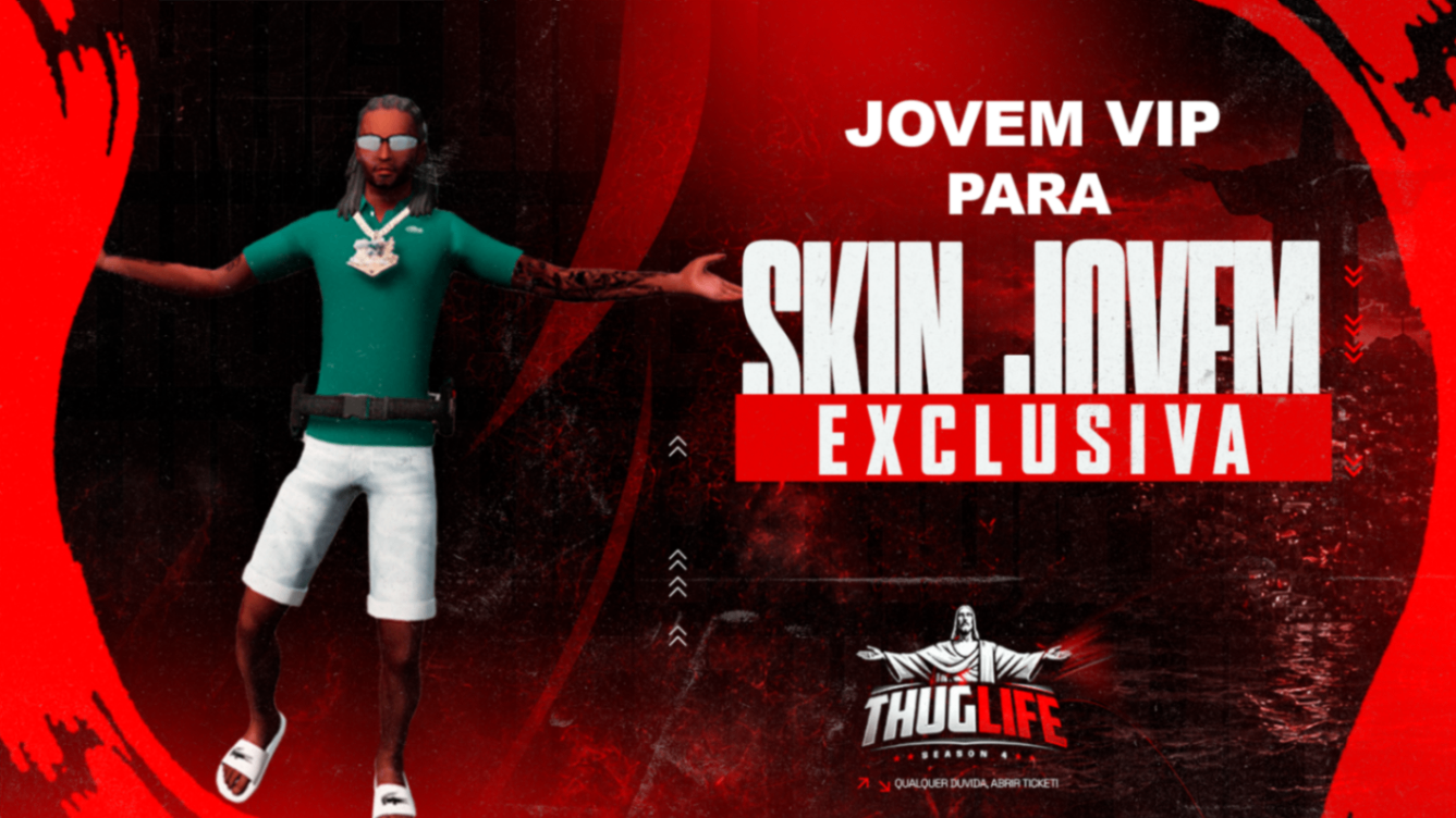 SKIN JOVEM VIP UPGRADE PARA O EXCLUSIVO
